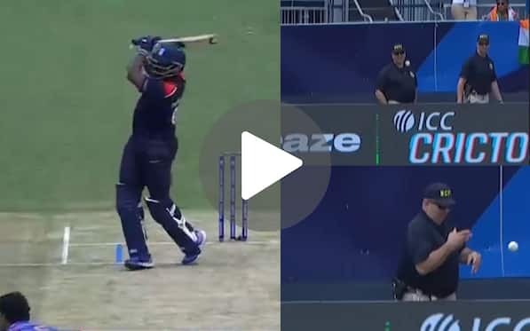 [Watch] Steven Taylor Hits Security Man On Chest With A Bullet-like Six Vs Shivam Dube